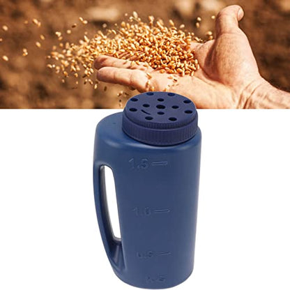 Hand Shaker Spreader, 2L Plastic Salt and Seed Spreader, Blue - color: Blue