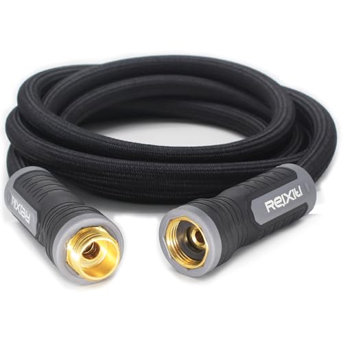 Relxitl Garden Hose 15FT, Flexible Water Hose, Ultra Lightweight Non-Expanding hose, Leak proof, Pressure Resistant for Yard, Outdoor (Black, 15FT) - color: Black, size: 15FT