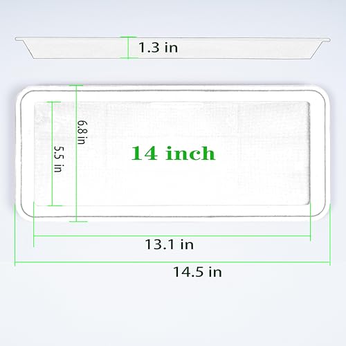 VUWEZ 6 Pack Plastic Plant Saucer, Rectangular, Indoors Outdoor, Drip Tray for Flower Pot, Windowsill (6 X 11 Inch, Clear) - color: Clear, size: 11'' x 6'' x 1.0'' (6 pack)