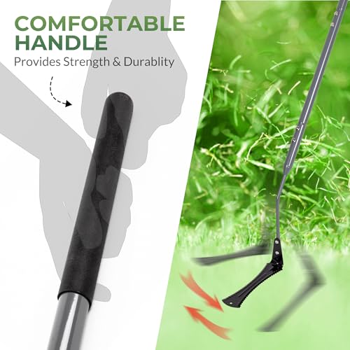 Walensee 48in Double-Edged Grass Whip, Scythe for Cutting Weeds & Grass - size: 48-Inch