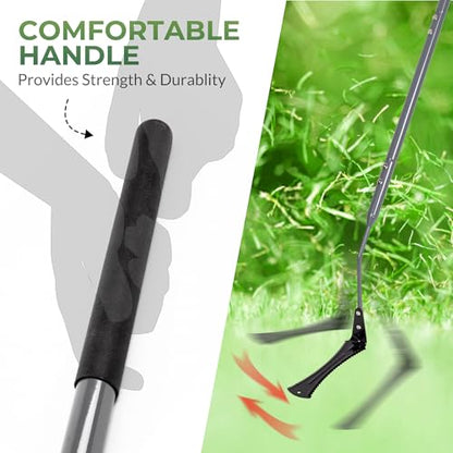 Walensee 48in Double-Edged Grass Whip, Scythe for Cutting Weeds & Grass - size: 48-Inch