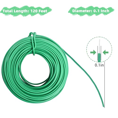 YMHB 120 Feet Green Soft Twist Tie Tomato Plant Tie