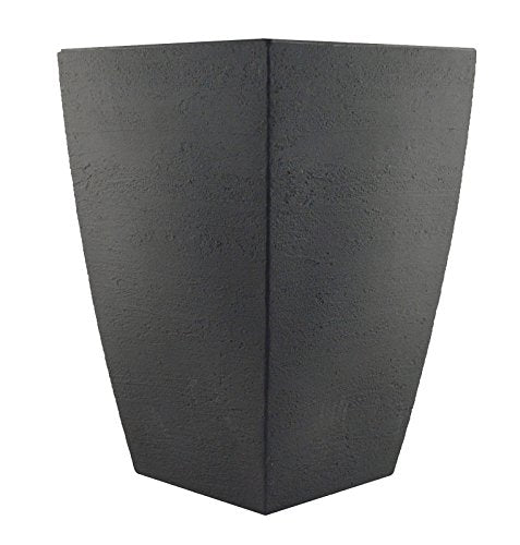 Tusco Products MSQT19SL Modern Square Garden Planter, 19-Inch, Slate - color: Slate, size: 19 Inch