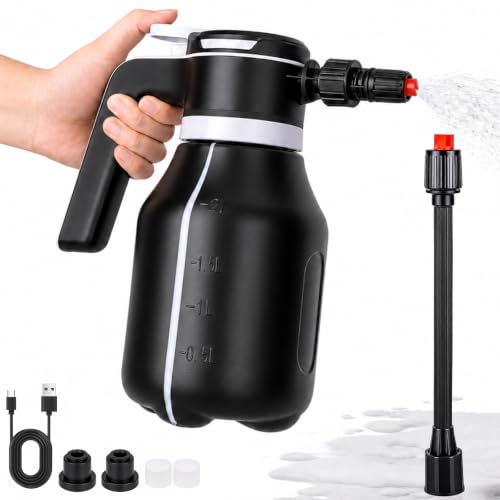 Electric Foam Sprayer, 2L/68oz Portable, Rechargeable Cordless