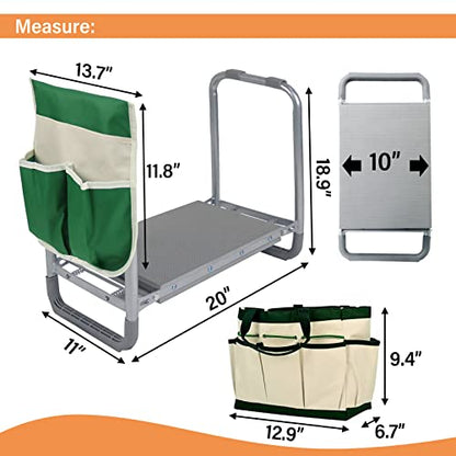 BDL Garden Cart Outdoor Rolling Garden Workseat with Wheels, Heavy Duty Garden Tool Cart with Extendable Handle and Storage for Seniors Yard Gardening Work - size: Upgrade Kneeler
