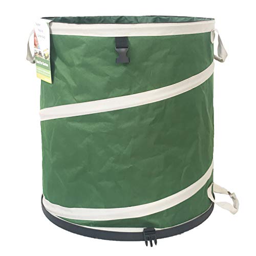 46-Gallon Collapsible Trash Can (22x28 in) Hard-Shell Bottom Yard Garden Bag,Big Leaf Bag,Yard Waste Bags,Debris Container,Pop-Up Recycling Bin,RV Camping Waste Bin,Laundry Hamper,Lawn Grass,Weeds Bag