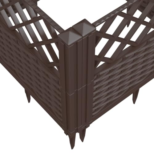 PP Garden Planter 17.1x17.1x17.1 Inch Brown - color: Brown