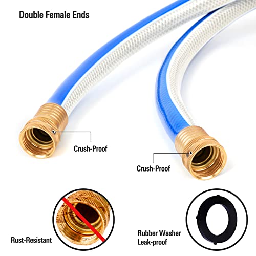 10 ft Blue 3/4” Leader Garden Hose, Solution4Patio, Female/Female Fittings - size: 3/4 in. x 10 ft.