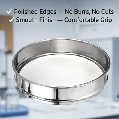 PATIKIL Lab Sieve 1800 Mesh(0.0085mm) 11.8"(30cm) Diameter Sifting Screen - size: 1800 Mesh(0.0085mm)/11.8"(30cm) Dia