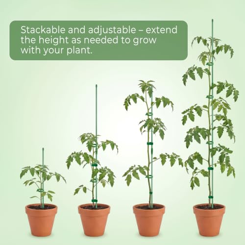 30 Pcs Plant Support Stakes Height Adjustable (17.7, Inches)