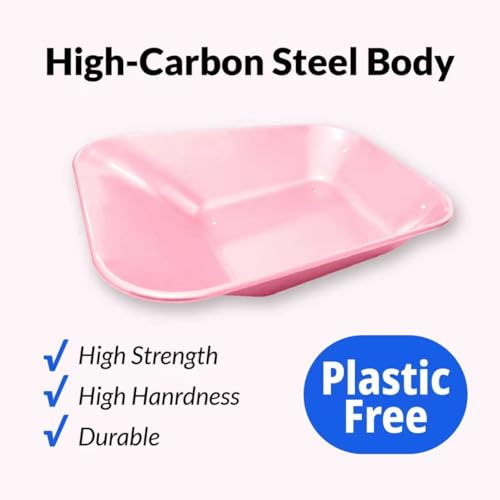 Pink Wheelbarrow for Kids Toddler Gardening Tool 2 Wheel Wheelbarrow(pink) - color: Pink