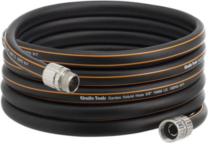 Giraffe Tools Garden Hose 5/8", 25ft Lightweight Hybrid Hose - size: 25ft Male to Female Hose