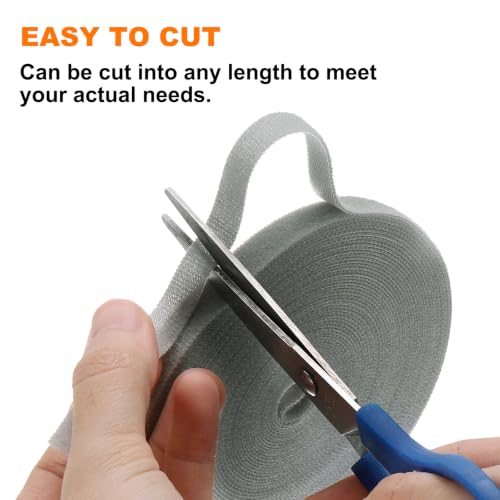 HARFINGTON Garden Plant Tape 16.4ft 1/2" Reusable Ties Strap Gray - color: Gray, size: 16.4ft x 1/2"