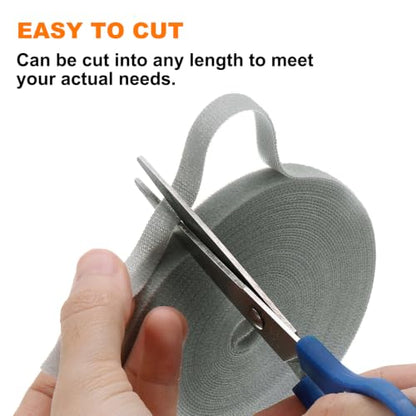 HARFINGTON Garden Plant Tape 16.4ft 25/32" Reusable Ties Strap Gray - color: Gray, size: 16.4ft x 25/32"