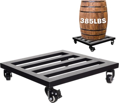 IDZO Upgraded Lockable Heavy Duty Trolley Capacity 385lbs, Black, Large Plant Pots, Parasol Stands and Bases or Plant Stand with Wheels, 12 INCH (Pack of 5) - size: 12 INCH (Pack of 5)