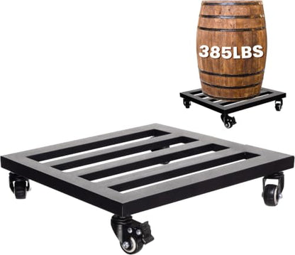 IDZO Upgraded Lockable Heavy Duty Trolley Capacity 385lbs, Black, Large Plant Pots, Parasol Stands and Bases or Plant Stand with Wheels, 12 INCH (Pack of 5) - size: 12 INCH (Pack of 5)