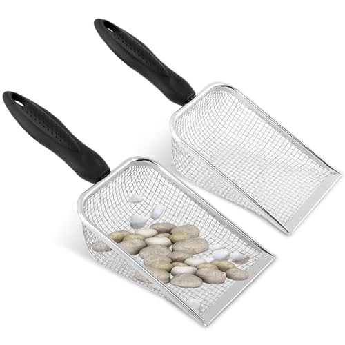 2‑Pack Gardening Soil Sifter, 3.8mm & 5mm Mesh Sieve for Soil Compost Sand