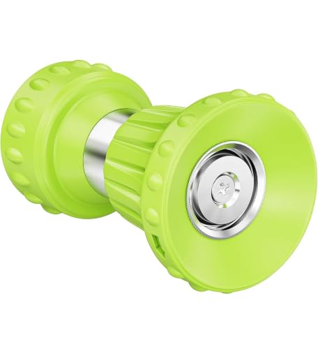 HOSUN Fireman Hose Nozzle, Adjustable Garden Hose Sprayer, Green - color: Green