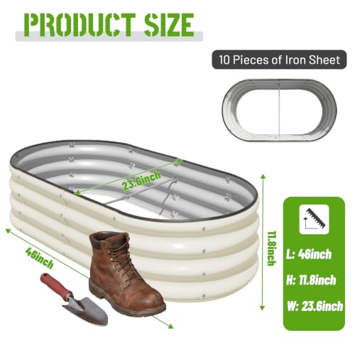 SnugNiture Raised Garden Bed Outdoor 4x2x1ft, 2 Pack - color: White
