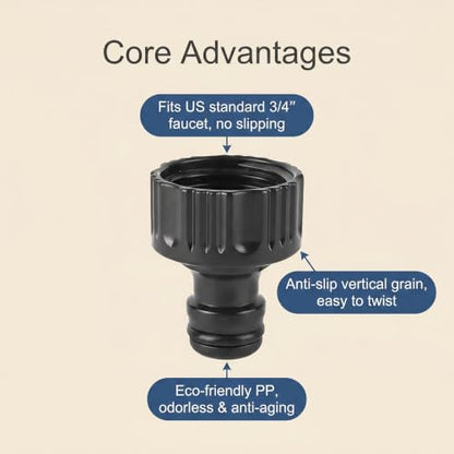 QRITY 3/4" Hose Connector, Female Threaded Fittings, 1 Pack - size: G