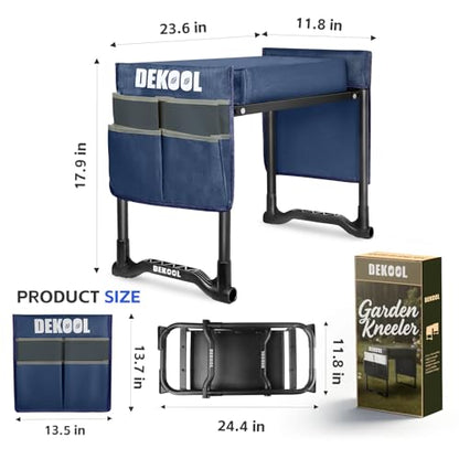 Foldable Garden Kneeler Seat, Garden Stools for Seniors, Heavy Duty Stool - color: Blue