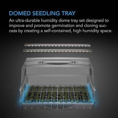 AC Infinity Heavy-Duty Large Humidity Dome w/ Full Spectrum LED Grow Lights - size: Large Light Kit
