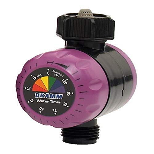Dramm ColorStorm Premium Water Hose Timer, Mechanical, Turns Water Off Automatically, Up to 120 Minutes of Run Time, Compact for Lawn, Drip, Soaker Hose and Garden, Berry - color: Berry