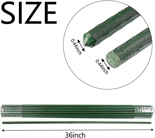 Garden Plant Stakes, 36 Inch 3Ft Steel Tomato Stakes, 25 Pack - size: 36 Inch