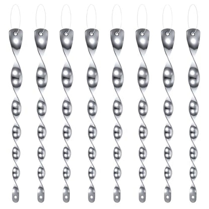 8Pcs Woodpecker Bird Scare Devices, Weather-Resistant Reflective Rods with Spiraling Light Flashes, Reflective Scare Rods Control Device to and Woodpecker Away from Trees, Porch