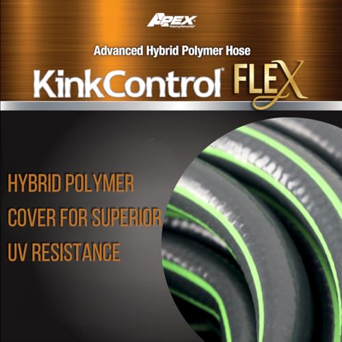 Kink Control Flex Advanced Hybrid Hose - 50 Ft Outdoor Hose, 40% Lighter, Ultra Flexible, Easy to Maneuver, Neverkink Technology, Durable Construction - size: 5/8" x 50 ft, style: Flex