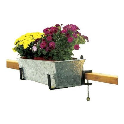Achla Designs SFB-03C, 10 inch Railing clamp Window Flower Box Brackets, Black - size: 10 Inch