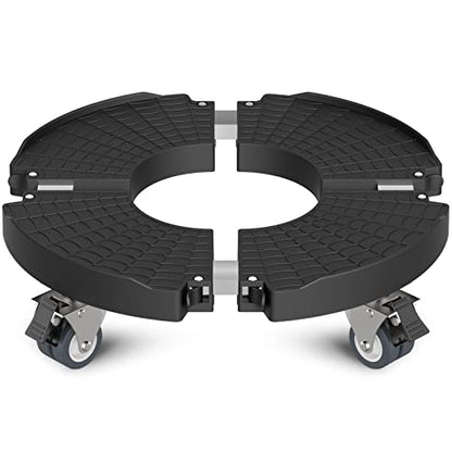 Goovilla Plant Stand with Wheels 440LBS Load,1Pack, Adjustable 15-22",Black - color: Black