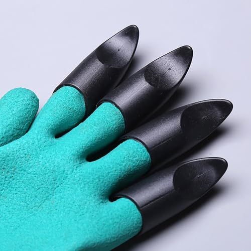 ZCZQC 24PCS Gloves Removable Universal Finger Claws Gardening Gloves Digging Plastic Claws Labour Gloves Accessories Planting Pits Planting Flowers Accessories Digging Claws Hand Protection Black