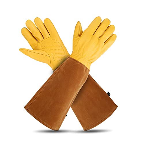 Rose Pruning Gloves for Women/Men，Long gardening Gloves Roses/Gardening/Logging/Farm/Cactus - size: Medium (Pack of 1)
