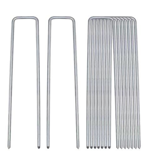 Landscape Staples 8 inch Ground Staples 8 Gauge for Lawn, 16Pack - size: 8 Inch