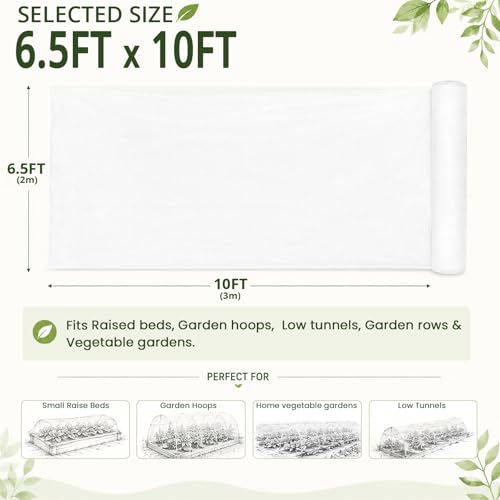 6.5Ft x 10FT Garden Netting, Fine Mesh Insect Netting for Plant Protection - size: 6.5Ft x 10Ft