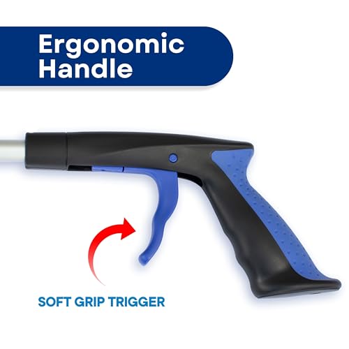 RMS 2-Pack 32 Inch Extra Long Grabbers Reachers with Rotating Jaw (Blue) - color: Blue