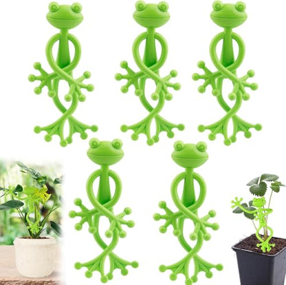Botee Frog Plant Stand,Plant Clips,Flower Stem Support for Climbing Vines Reusable Cable Ties Perfect for Indoor Outdoor Potted Plants