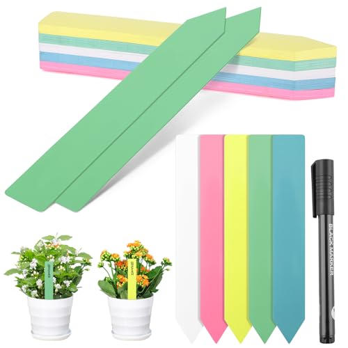 Greaner 50PCS Plant Labels, Colorful Garden Plant Markers, plants Markers for Outdoor Garden Waterproof, Herb Garden Markers for Indoor Outdoor plants for Plants, Seeds, Fruit Trees and Flowers-8 Inch - color: Multicolored, size: 1.1x8 Inch-50 PCS