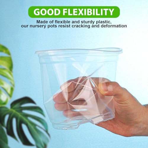 Clear Nursery Pots 15 Pack, 3.5/4/5 Inch with Drainage Holes - style: 15PCS