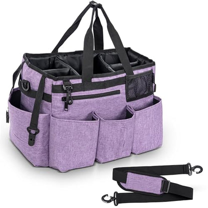 IBVIVIC Wearable Cleaning Caddy Bag for Cleaning Supplies, Purple - color: Purple