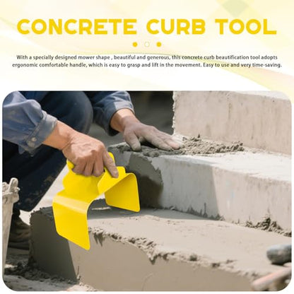 Concrete Curb Trowel, Garden Edging Curb Trowel Concrete Tool, Concrete Curb Trowel Edger, Landscape Curb Trowel with Putty Knife (Bevel Edge)