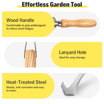3 Pack Garden Weeding Tool Set, Crack & Crevice Weeder