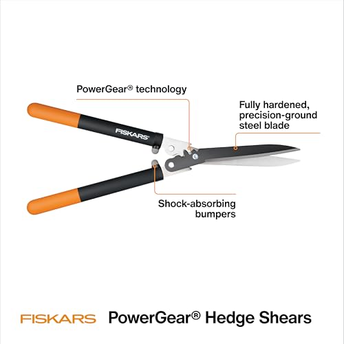 Fiskars 23" PowerGear Garden Hedge Shears, 10" Stainless Steel Blades - style: 23" PowerGear