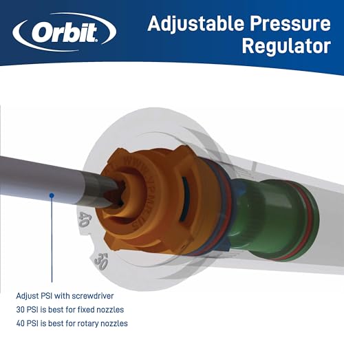 Orbit 80307 2" Professional Hard Top Pressure-Regulating Pop-Up Spray Head Sprinkler with 15' Adjustable Pattern Nozzle - style: 15' Adjustable Hard Top