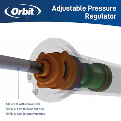 Orbit 80305 2" Professional Series Adjustable Pressure-Regulating Spray Sprinkler Body with 12' Adjustable Pattern Nozzle - style: 12' Adjustable
