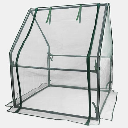 Gardzen Mini Greenhouse with Zipper Mesh Cover 36.2"(L) x36.2(W) x42.5(H) - size: 36”(L) x36”(W) x42”(H)