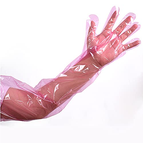 ORSDOM Long Sleeve Vet Gloves,Long Disposable Gloves, Field Dressing Gloves,Shoulder Length Extra Long Full Arm， 50 Pcs
