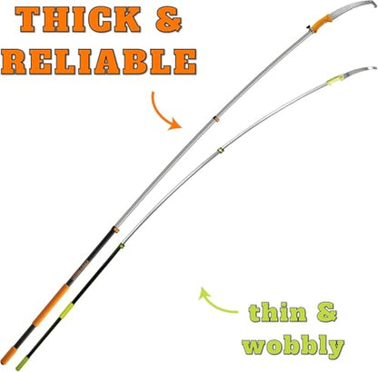 5-24 ft Telescopic Manual Pole Saw for Tree Trimming & Pruning - size: 24 feet