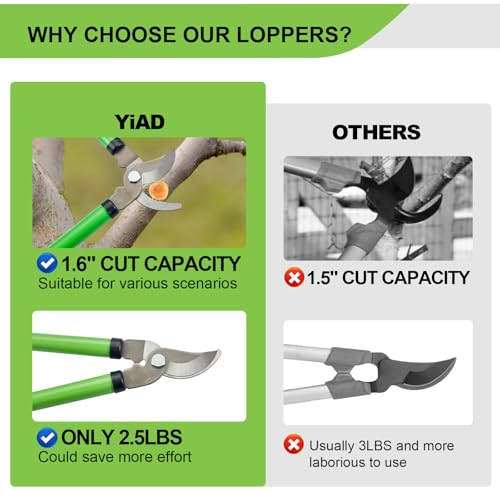 Pro Pruning Shears - Heavy Duty Garden Shears with SK-5 Steel Blades, Ergonomic Non-Slip Handle Tree Branch Cutter & Flower Arranging Tool